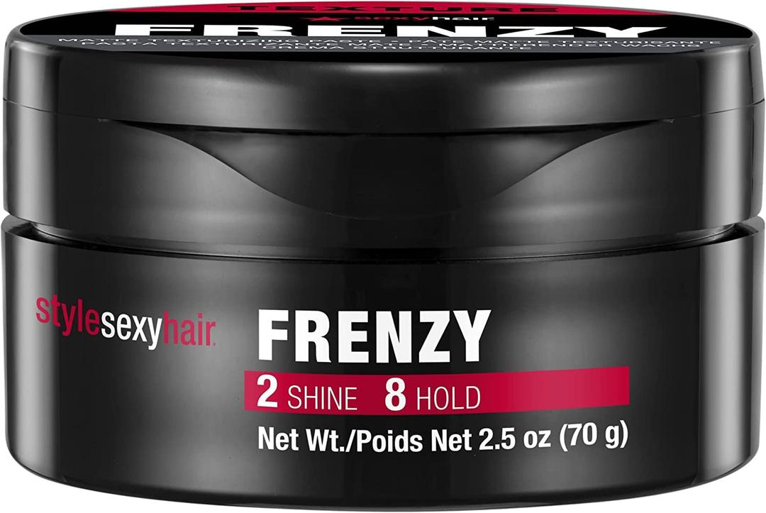 SexyHair Style Frenzy Matte Texturizing Paste, 2.5 Oz | Fullness, Texture and Definition | Helps Create Bulk | Semi-Matte (2.5 Ounce (Pack of 1))