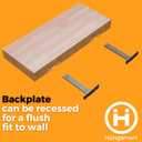 Hngsmart 4 x L Shelf Brackets (10.5"D x 5"W x 1 1/4"H) Heavy Duty Shelving Hardware, Suited for Rustic, Industrial, Farmhouse Decor, Floating Shelves Support , All Mouting Hardware Included-ANTIQUE