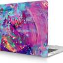 Hard Case Compatible with New MacBook Air 13 Inch Case 2020 2019 2018 Release Model A2337 M1 A2179 A1932 with Retina Display and Touch ID, Matt Plastic Hard Shell Case Cover - Green Purple