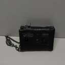 Mens Wallet with Chain Genuine Leather Purse RFID Blocking Bifold Double Zipper Coin Pocket with Anti-Theft Chain (Black)