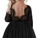 Topmaker Flower Girl Dress for Toddler Baby Girls, Lace Tulle Dress for Wedding, Birthday Party, Photoshoot, Special Occasion (12-24 Months, Black Short)