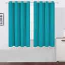 LEMOMO Teal/Turquoise Kids Blackout Bedroom Curtains/52 x 63 Inch/Set of 2 Panels Thermal Insulated Living Room Curtains