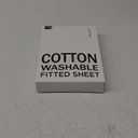 FreshCulture Pure Cotton Fitted Sheets Full Size, 300 Thread Count Percale Sheets for Full Size Bed, Soft & Breathable Cotton Sheets, Luxury Full Size Fitted Sheets Only (White)