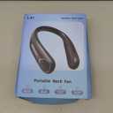 Portable Neck Fan,Hands Free Personal Wearable Bladeless Fan,6000mAh USB Rechargeable,360 Cooling,LED Display,4-Speeds,Birthday Gifts for Men Women Dad Mom,Fathers Day,Mothers Day Gifts (Black)