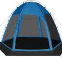 Screen Tent with Removable Floor, Siebwin 11.8'x11.8' Six-Sided Gazebos with Mosquito Netting Sunproof Outdoor Canopy Tent for 6-8 People Family Backyard Party Outside Activities, Blue
