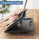 Adjustable Laptop Desk with 8 Angles - Cushioned Lap Desk for 15.6 Inch Laptops, Portable with Handle for Home & Office