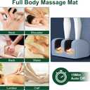 Full Body Massage Mat with Heat, 10 Vibration Nodes Massage Chair Pad with 3 Heating Levels , Multifunctional Full Body Relaxation Seat Back Massager with Head Neck Foot Massage Pillow for Home Office