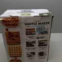 GreenPan Elite 4-Square Waffle Maker, Ceramic Nonstick Plates, Cream White