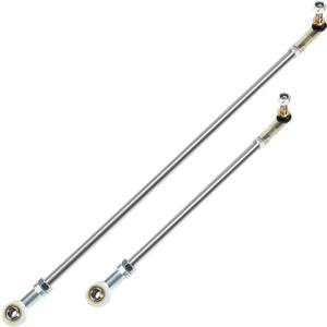 Go Kart Tie Rod Kit Short + Long Replacement for Go Kart Cart Powersports Accessories Parts with Rod End 3/8-24 Female Thread