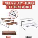 Chef Pomodoro 3 Tiered Serving Trays & Platters with Non-Slip Base for Food Display, Cupcake Stand, Elevated Charcuterie Board Cake Stand, Wooden Tiered Dessert Serving Stand for Parties and Events