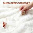 Luxury Double-Sided 3D Bubble Faux Fur Throw Blanket Ultra Plush & Fluffy Cream White Cozy Blanket for Couch, Sofa & Bed | Soft Gift for Women, Birthday, Housewarming, 60" x 80"