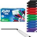 EXPO Low Odor Dry Erase Markers Fine Tip Assorted Colors 36 Count
