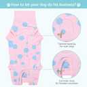 X-Small Dog Recovery Suit Female Spay, Professional Dog Surgery Suit Post Neuter, Abdominal Surgical Suit for Male Dogs Can Pee, Prevent Licking Soft Breathable Cotton Covers Wound (Pink, XS)