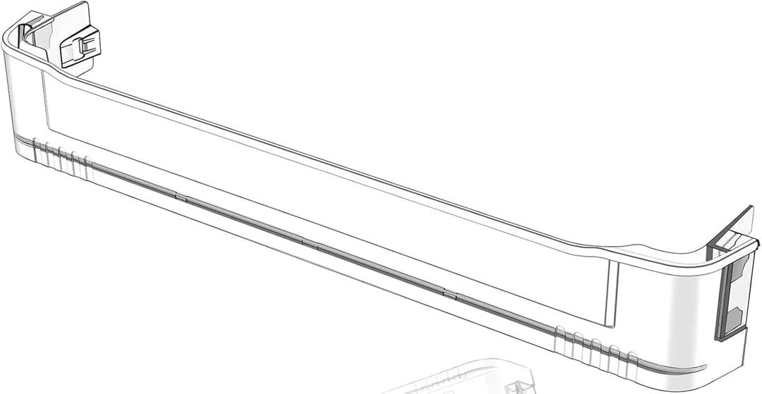 UPGRADED WPW10172187 W10172187 Refrigerator Door Shelf Trim Compatible with Whirlpool Kenmore Refrigerator Door Shelf Bin Replacement Part 1871854 AP6016260 Whirlpool Fridge Door Bin Shelf Bar Clear