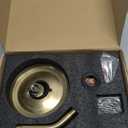 Shower Tub Faucet Sets Complete with Diverter, 5 Spray Settings, 6-Inch Bathtub Waterfall Handle Combo, 2.5 GPM High-Pressure Rain Shower Head System, Brushed Gold