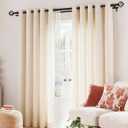 KAMANINA 1 Inch Double Curtain Rods 66 to 120 Inches (5.5-10 Feet) Telescoping Heavy Duty Drapery Rod for Windows 54 to 115 with Twisted Cage Finials, Black