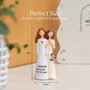 Resin Sister Figurine Statue, 6" Hand-Painted Friendship Sculpture for Best Friends, Sisters, Women  Unique Gift for Birthday, Christmas, Elegant Home Decor Keepsake with Best Wishes Card (White and Yellow)