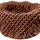 Newborn Baby Photography Props Blanket, Soft Baby Prop Blankets for Photography, Handmade Knitted Twist Wrap Posing Aid Backdrops (Dark Coffee)