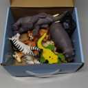 Learning Minds Set of 8 Jumbo Safari Animals Figures - Zoo Animals for Toddlers 1-3 - Jungle Animals Figures - Toy Animals for Kids Age 18 Months Plus - Animal Toys for Kids 1,2,3 Years Old