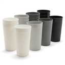 Betta 20oz Everyday Tumbler - Slate Set, 12 Count, PP Drinking Glasses, BPA-Free, Shatterproof, Microwave Safe and Top Rack Dishwasher Safe Plastic Stackable Water Cups
