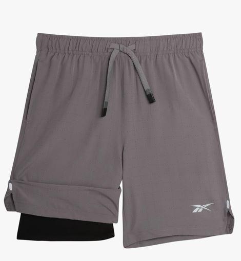Reebok Boys Shorts - 2 in 1 Basketball Shorts with Compression Liner and Pockets - Gym and Running Boys Athletic Shorts Size 14-16