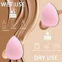 15 pcs Beauty blender Makeup Sponge Bulk:Blender Sponges 15 Pcs for Liquid, Cream, and Powder, Multi-colored Pink make up sponges for foundation
