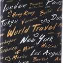 TRAVEL KIN Luggage Covers For Suitcase Tsa Approved,Suitcase Cover Protector Fit 18-32 Inch Luggage (World City)