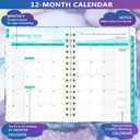 2 x 2024 Planner - Planner 2024, Jan 2024 - Dec 2024, 2024 Weekly Monthly Planner with Tabs, 8.4" x 6.3", Hardcover, Back Pocket, Elastic Closure