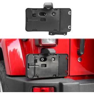 Voodonala for Jeep Wrangler JK JKU Rear Plate License Bracket Front License Hanging Kits Compatible with Jeep Wrangler JK JKU 2007-2018