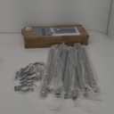 Hicarer 8 Pcs 1-3/8" Chain Link Fence Post Extender 20 Inch Extension Height Galvanized Chain Link Fence Extension for Privacy and Dogs (Sliver)