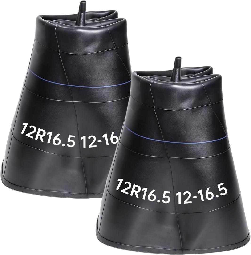(2-Pack) 12R16.5 Tire Inner Tubes 12x16.5 Heavy-Duty Inner Tubes with TR15 Straight Valve Stem