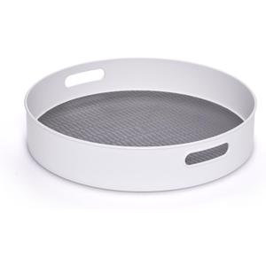Copco Under-Sink Pantry and Cabinet Organizer, 18-Inch, Revolving Storage Solution, White and Gray