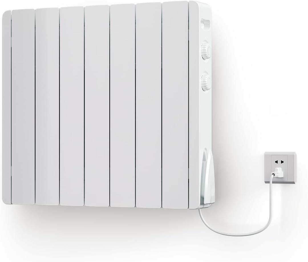 1500W Electric Panel Wall Heater -Convection Space Heater for Indoor Use,Quiet Fan-less- with Thermostat,Efficient &Safety Freestanding/Wall Mount penel Heater