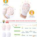 Baby Mittens Anti Scratch Baby Girl Mittens No Scratch Mittens Baby Girls Hands Gloves for 6-12 Months Babies Girls (6 Pairs)