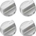 W11366438 5T08 Stove Knobs Replacement Parts for Whirlpool Gas Range Stainless Steel Oven WCG55US6HS00 WCG55US6HS WCG77US0HS Electric Cooktop WCG97US0HS05 Metal Stove Top Knobs 4 Pcs