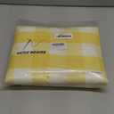 NATUS WEAVER Cotton Curtains Yellow and White Buffalo Gingham Check Curtain Panels 95 inches Long Living Room Drapes Plaid Checker Kitchen Bedroom Window Treatment Set 2 Panels Rod Pocket