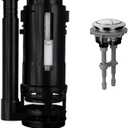 R&T 2-Inch Toilet dual flush valve replacement kit with Top Push Button Toilet Repair Kit Inside Tank Replacement for 2-piece Toilet A2423
