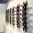 Wall Mounted Wine Rack | Rustic Barrel Stave Hanging Wooden Wall-mounted Wine Rack