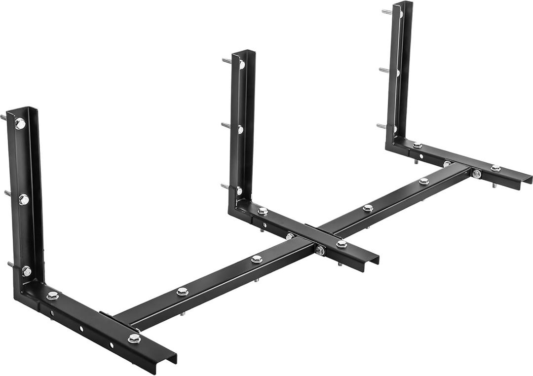 Colinktool Underbody Steel Mounting Brackets,15 x 15Inch Mounting Brackets for 48 Inch Poly Truck Boxes, Black Steel