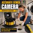 65ft self-Leveling Sewer Camera for Ideal Residential Pipe inspections. Equipped 9-inch IPS screen with DVR , 1080p HD probe, 5100mAh battery, 32GB hard drive recorder, and IP68 waterproof rating