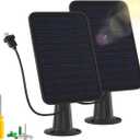 2 Pack 5W Solar Panel for Blink Camera, Solar Panel Charger Compatible with Blink Outdoor/Outdoor(3rd Gen)/XT XT2 Camera, IP65 Weatherproof with Secure Wall Mount, 13.1ft Charging Cable & Rubber Plug