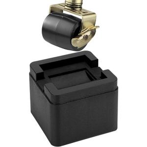 BTSD-home 3 Inch Heavy Duty Bed Risers Adjustable Bed Lifts Fits to All Wheels of Furniture, Sofa, Table and Couch 4 Pack