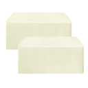 HolidayIdeas Fitted Table Covers - 96 x 30 Inch - 2 Pack Rectangle Tablecloths for 8 Foot Folding Tables, Butter Cream Polyester Fabric Tablecloth for Parties, Holiday Dinner, Wedding, Trade Show,