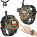 Rechargeable Walkie Talkies for Kids Radio Walky Talky with Flashlight Children Outdoor Game Interphone Gifts for Boy and Girl (2 Pieces)