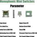 35Pcs FEKER Monophonic Green Mint Switches Mechanical Keyboard Accessories Linear 42g Cherry Mx 5Pins Hotswappable Customized Pre Lubed