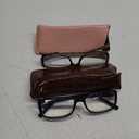 Madison Avenue 2 Pack Classic Blue Light Blocking Reading Glasses for Women, Vintage Anti Glare/Eyestrain Computer Readers Demi/Purple, +4.0