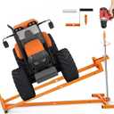 Lawn Mower Jack Lift, Upgraded Lawn Tractor Lift with 1000 Lb Weight Capacity, Retractable Riding Mower Lift Installation is Simple, Easy to Store (High Carbon Steel)