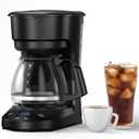 Compact 5-Cup Programmable Drip Coffee Maker  the essential coffee machine with Digital Clock, 24-hour Timer, Auto Shut-Off, and a Removable Filter Basket for Home & Office.