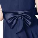 Little Juniors Girl Long Bridesmaid Dress Wedding Flower Girls Formal Pageant Party Dresses Chiffon Sleeveless (Blue, S)