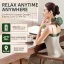 Neck Massager with Heat, Bionic Portable Shiatsu Neck and Back Massager, Electric Shoulder Massagers with Fingers for Pain Relief Deep Tissue, Simulated Human Hand Design 4D Kneading, Green